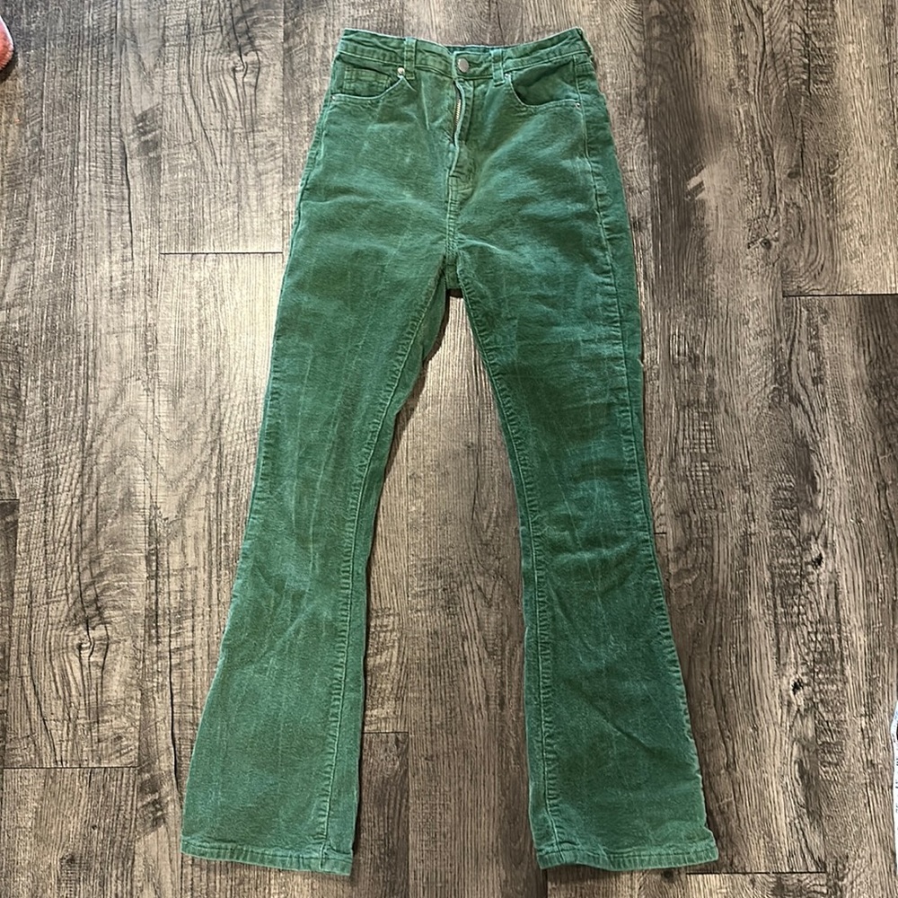 Velvet Green High Rise Pants